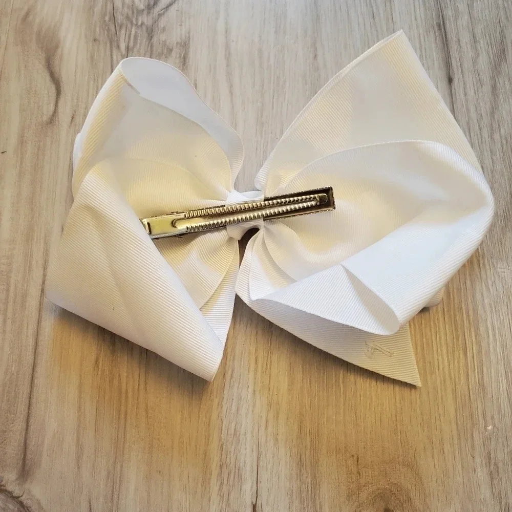 Jojo Siwa White Cheerleading Hairclip Hair Bow